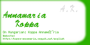 annamaria koppa business card